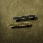 Palazzo Slim Bar, Rosette, S, Satin Brass, finish comparison