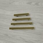 Palazzo Slim Bar, Rosette, S, Satin Brass, size comparison