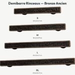 Poignée Demibarre Rinceaux Bronze Ancien — comparaison des tailles — Holdon Paris