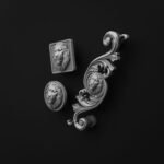 Comparaison des silhouettes — poignée de meuble Lion Endormi Aluminium Satiné L — Holdon Paris