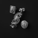 Comparaison des silhouettes — poignée de meuble Lion Endormi Aluminium Satiné M — Holdon Paris