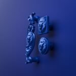 Comparaison des silhouettes — poignée de meuble Lion Endormi Bleu Electrique M — Holdon Paris
