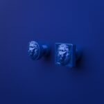 Comparaison des silhouettes — poignée de meuble Lion Endormi Bleu Electrique S — Holdon Paris