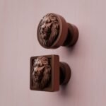 Comparaison des silhouettes — poignée de meuble Lion Endormi Cuivre Satiné S — Holdon Paris