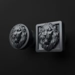 Classica Round, Sleeping Lion, S, Titanium Gray, silhouette comparison