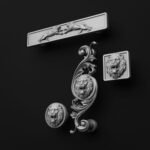 Comparaison des silhouettes — poignée de meuble Lion Rugissant Aluminium Satiné M — Holdon Paris