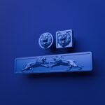 Comparaison des silhouettes — poignée de meuble Lion Rugissant Bleu Electrique S — Holdon Paris