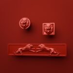 Comparaison des silhouettes — poignée de meuble Lion Rugissant Candy Red S — Holdon Paris