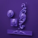 Comparaison des silhouettes — poignée de meuble Lion Rugissant Lilas Sombre L — Holdon Paris