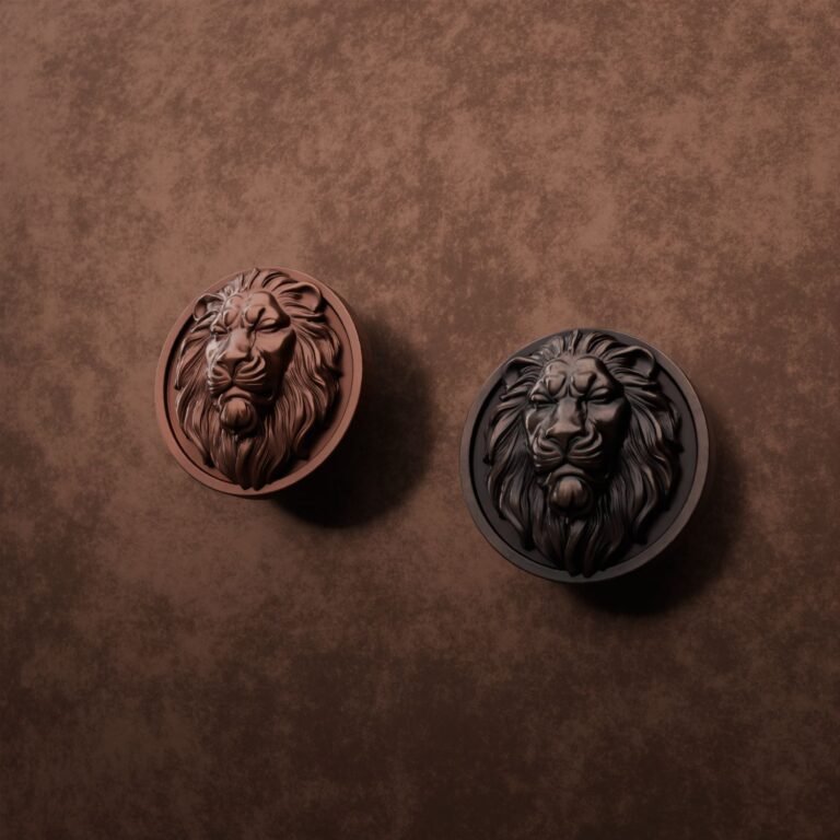 Comparaison des finitions — poignée de meuble Rond Classica Lion Endormi Cuivre L — Holdon Paris