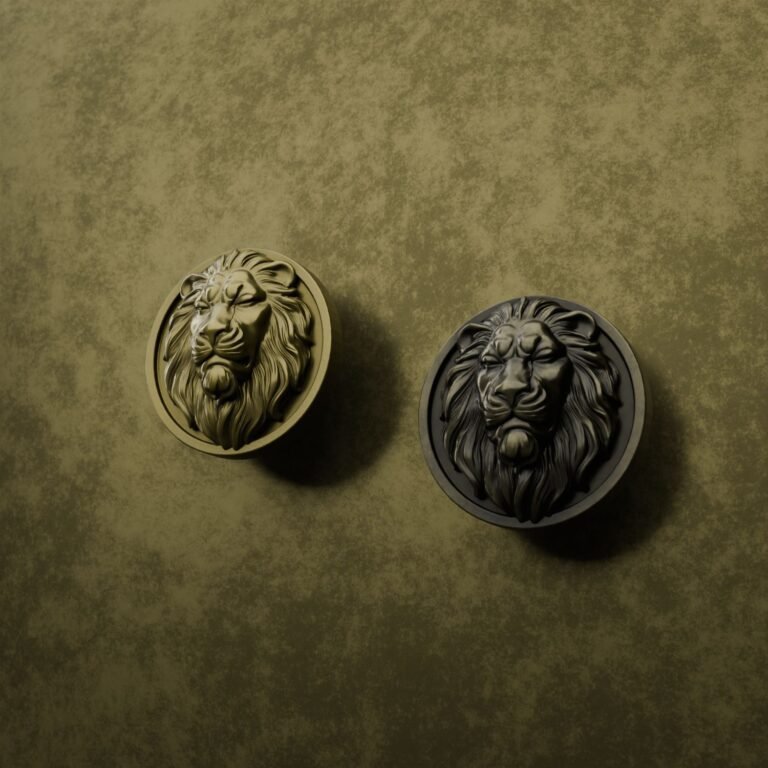 Comparaison des finitions — poignée de meuble Rond Classica Lion Endormi Laiton L — Holdon Paris