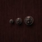 Comparaison des tailles — poignée de meuble Rond Classica Lion Rugissant Cuivre Ancien — Holdon Paris