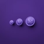 Comparaison des tailles — poignée de meuble Rond Classica Rinceaux Lilas Sombre — Holdon Paris