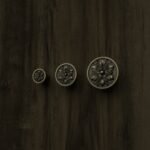 Classica Round, Rosette, S, Antique Brass, size comparison