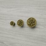 Classica Round, Rosette, S, Satin Brass, size comparison