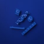 Comparaison des silhouettes — poignée de meuble Rosace Bleu Electrique L — Holdon Paris