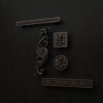 Comparaison des silhouettes — poignée de meuble Rosace Bronze Ancien L — Holdon Paris