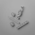 Comparaison des silhouettes — poignée de meuble Rosace Gris argenté L — Holdon Paris