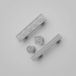 Comparaison des silhouettes — poignée de meuble Rosace White Snow S — Holdon Paris