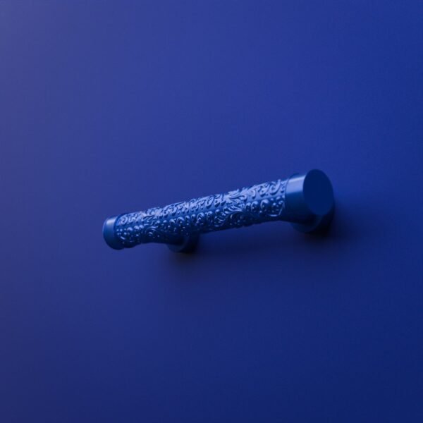 Florentine Column, Scrollwork, S, Electric Blue