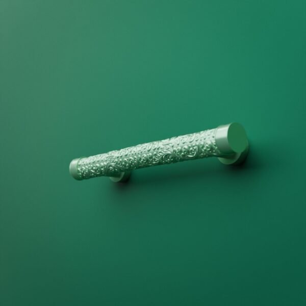 Florentine Column, Scrollwork, M, Light Emerald