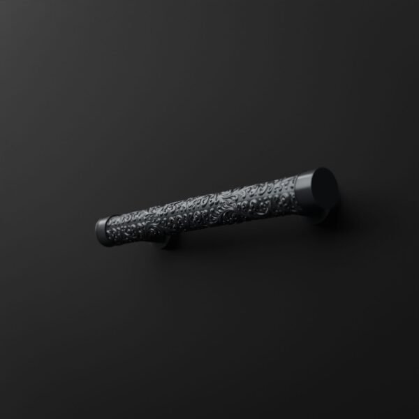 Florentine Column, Scrollwork, M, Titanium Gray