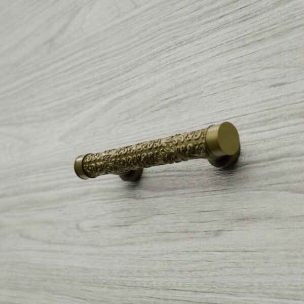 Florentine Column, Scrollwork, S, Satin Brass