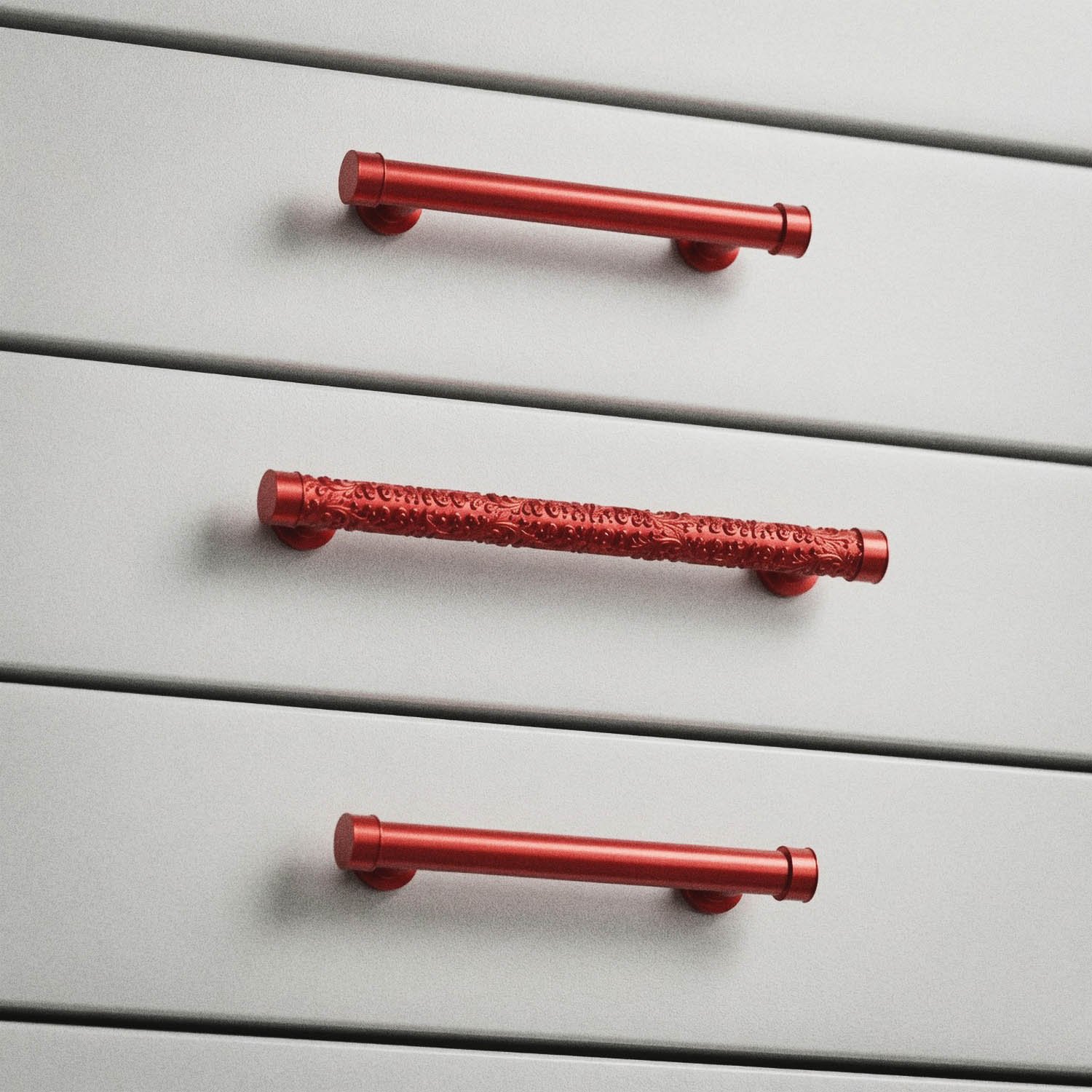 Poignée Colonne Florentine en Candy Red