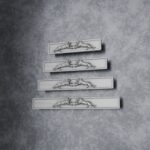 Palazzo Bar, Roaring Lion, S, Satin Aluminum, size comparison