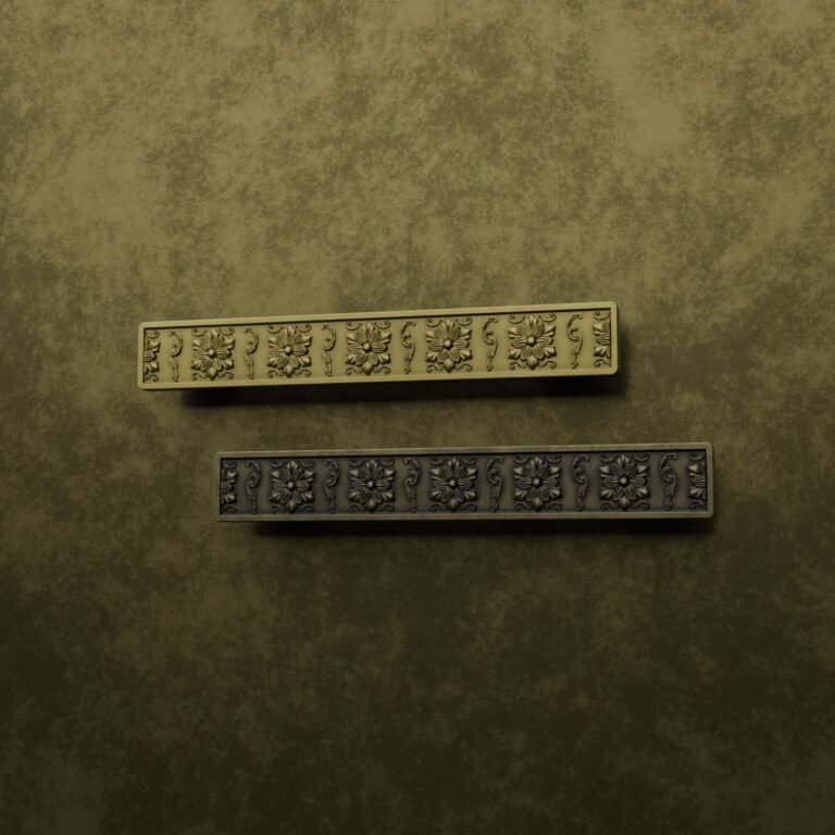 Comparaison des finitions — poignée de meuble Barre Palazzo Rosace Laiton L — Holdon Paris
