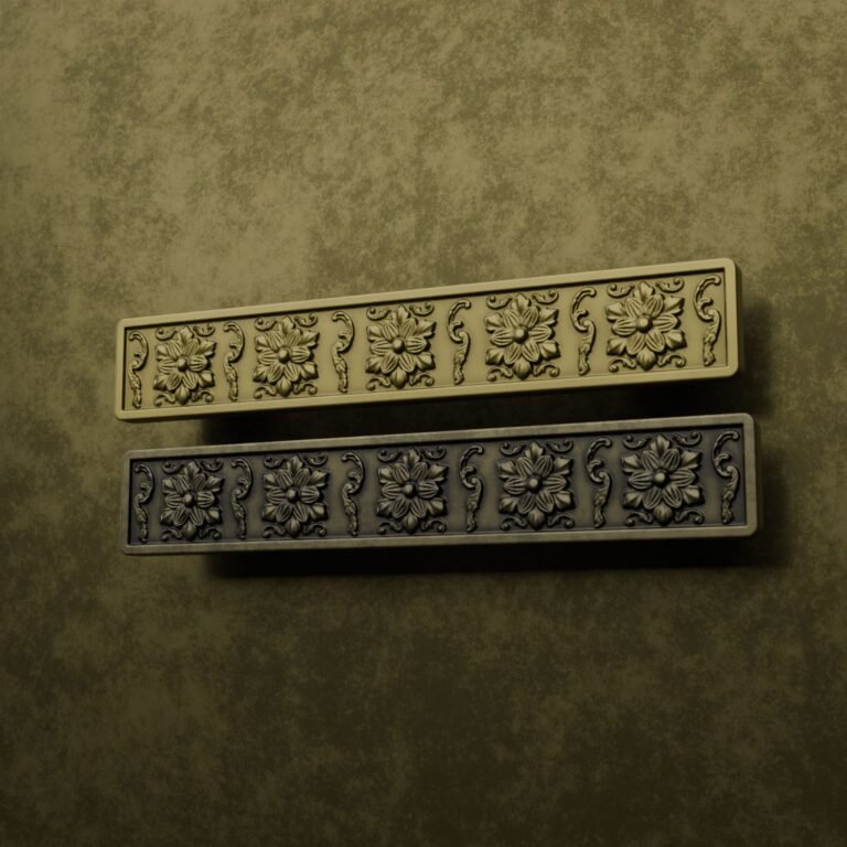 Comparaison des finitions — poignée de meuble Barre Palazzo Rosace Laiton M — Holdon Paris