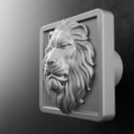 Vidéo — Carré Palazzo — Lion Endormi — L — Aluminium Satiné