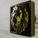 Vidéo — Carré Palazzo — Lion Endormi — M — Laiton Satiné