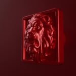 Vidéo — Carré Palazzo — Lion Rugissant — L — Candy Red