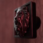 Vidéo — Carré Palazzo — Lion Rugissant — S — Cuivre Ancien