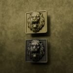 Comparaison des finitions — poignée de meuble Carré Palazzo Lion Rugissant Laiton L — Holdon Paris