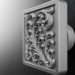 Vidéo — Carré Palazzo — Rinceaux — S — Aluminium Satiné