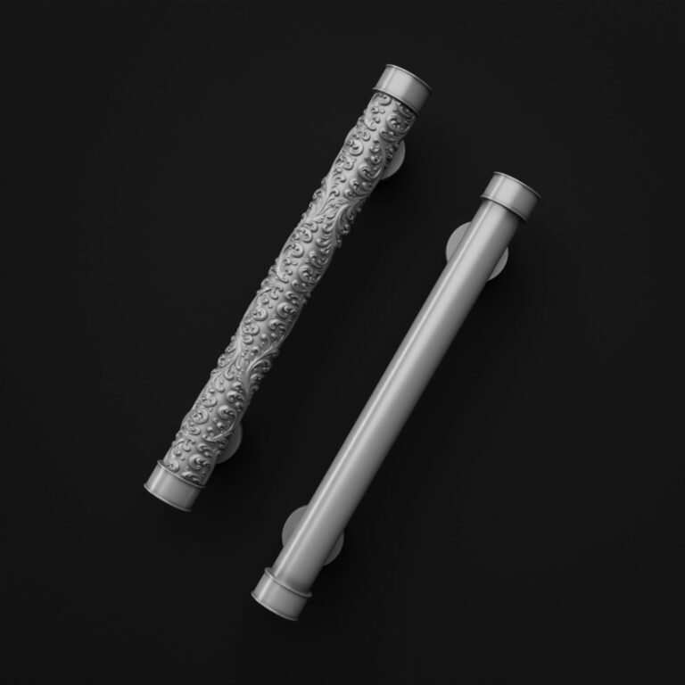 Comparaison des motifs — poignée de meuble Colonne Florentine Aluminium Satiné M — Holdon Paris