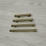 Florentine Column, S, Satin Brass, size comparison