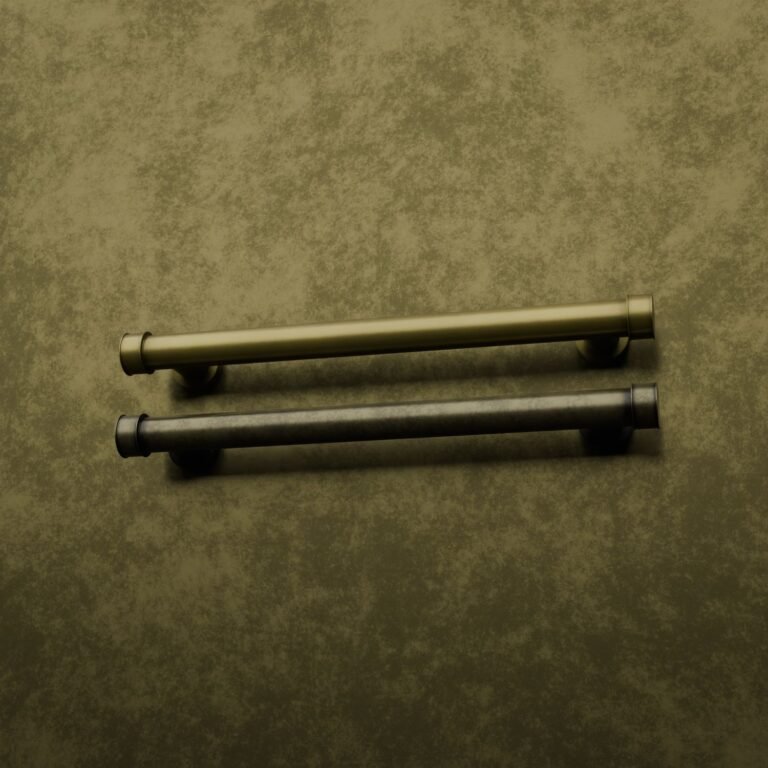 Florentine Column, XL, Satin Brass, finish comparison