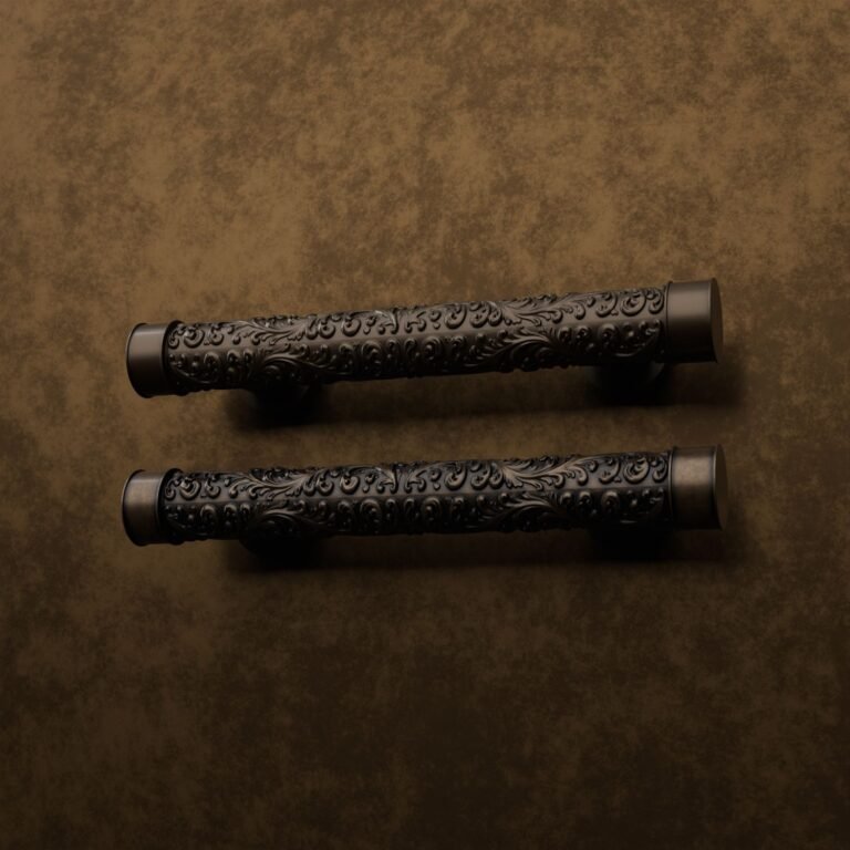 Comparaison des finitions — poignée de meuble Colonne Florentine Rinceaux Bronze S — Holdon Paris
