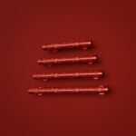 Florentine Column, Scrollwork, S, Candy Red, size comparison