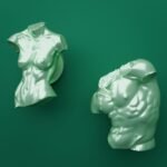 Venetian Torso, S, Light Emerald, silhouette comparison