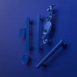 Comparaison des silhouettes — poignée de meuble Essentiel Bleu Electrique L — Holdon Paris