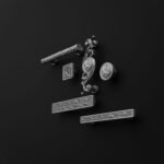 Comparaison des silhouettes — poignée de meuble Rinceaux Aluminium Satiné M — Holdon Paris
