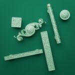 Classica Arabesque, Scrollwork, M, Light Emerald, silhouette comparison