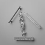 Comparaison des silhouettes — poignée de meuble Rinceaux Gris argenté XL — Holdon Paris
