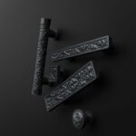 Palazzo Bar, Scrollwork, S, Titanium Gray, silhouette comparison