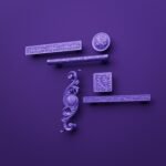 Comparaison des silhouettes — poignée de meuble Rinceaux Lilas Sombre L — Holdon Paris