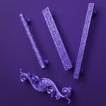 Comparaison des silhouettes — poignée de meuble Rinceaux Lilas Sombre XL — Holdon Paris